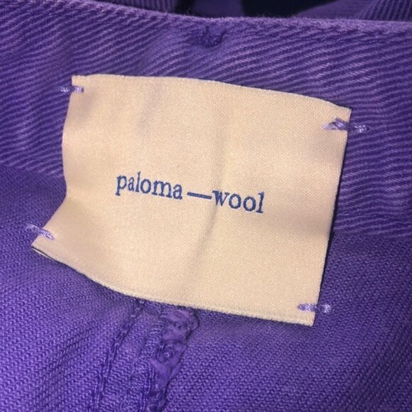 Paloma Wool Mid Rise Straight Leg Bejeweled Jeans Purple Size 34 - Picture 8 of 8
